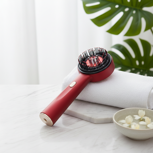 Electric Massage Hair Comb in stunning setting